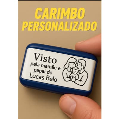 Carimbo Visto pela Mamãe personalizado