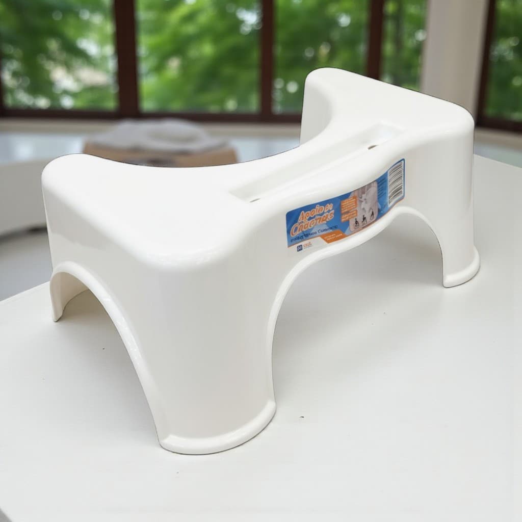 Apoio para os Pés no Vaso – Postura de Cócoras Contra Constipação e Hemorroidas