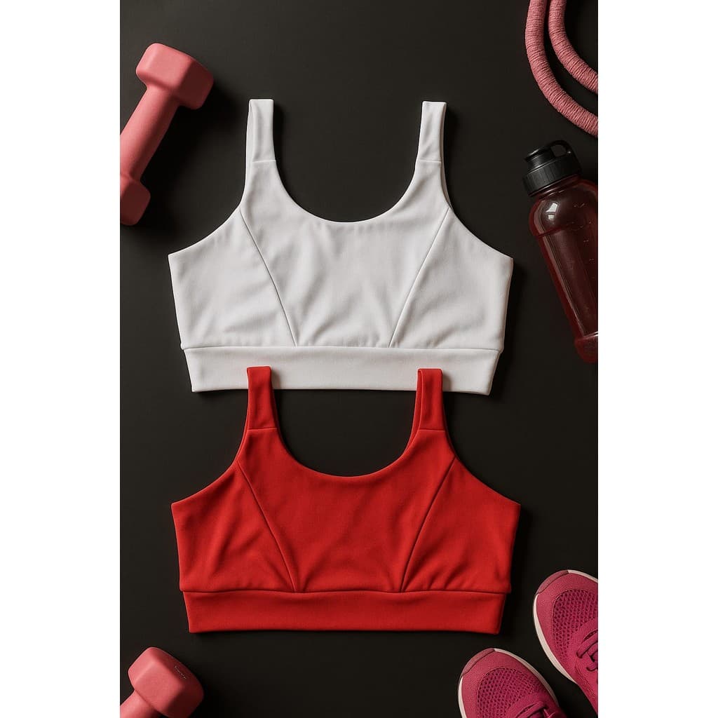 Cropped Fitness Top Duplo Academia Treino Moda Feminina Esporte Corrida Bojo Verão Malhar