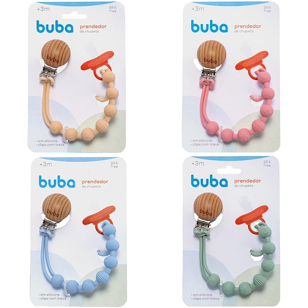Prendedor de Chupeta em Silicone Buba - BPA free