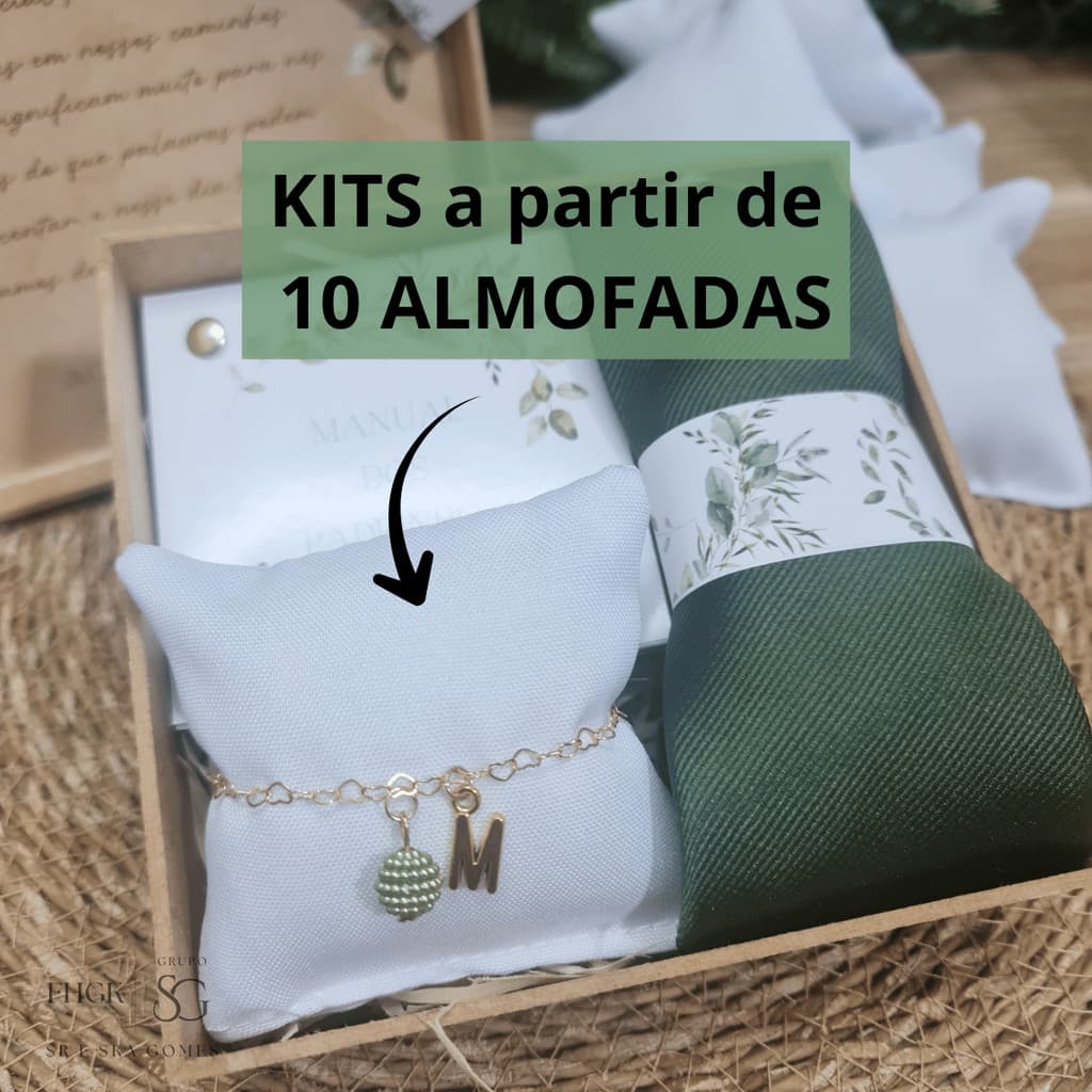 Kit com 10 AlmofadaS para Pulseiras em Tecido Oxford Branca