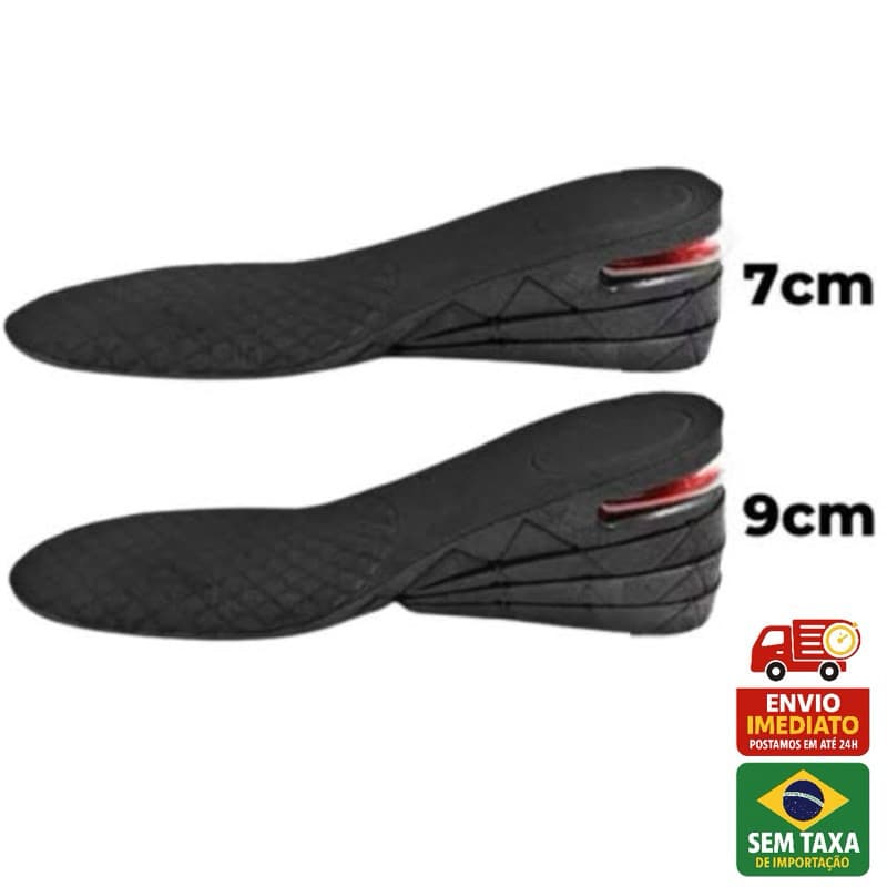 Palmilha Elevador Aumenta Altura Salto Invisível Ficar Mais Alto Confortável Recortável
