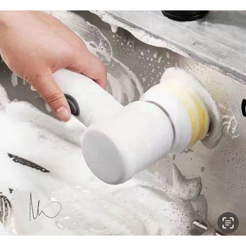 Escova Elétrica de Limpeza 5 em 1 , Sem Fio Limpador Multiuso Pratico Para Cozinha , Banheiro, Limpa Tênis