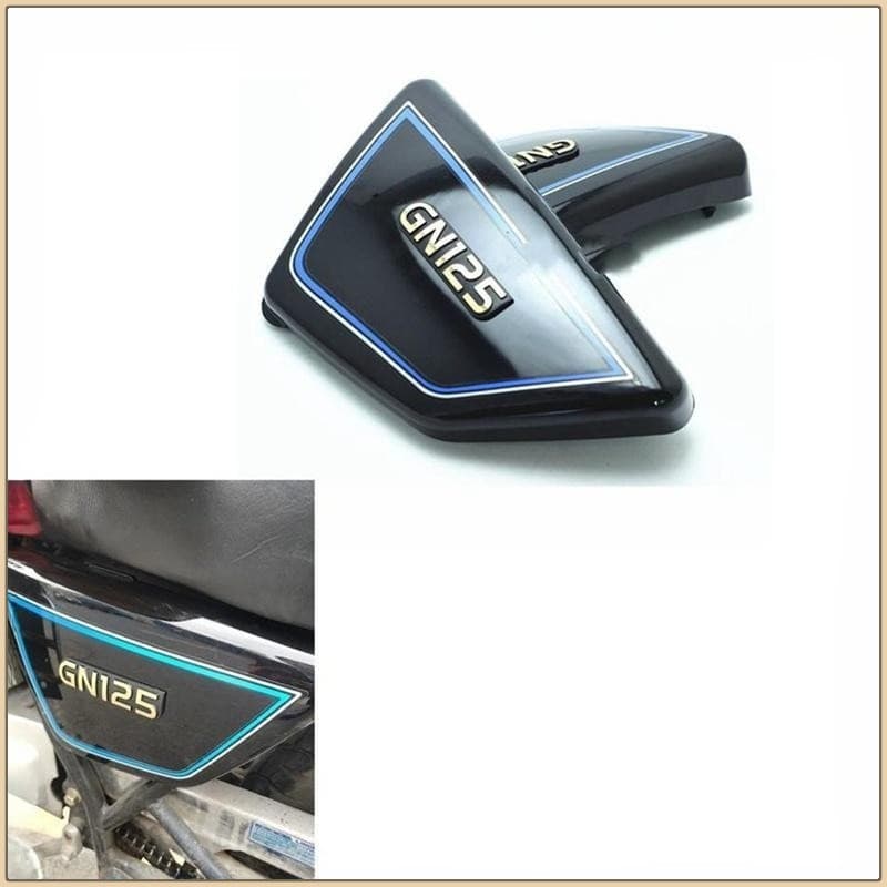 Capa Protetora Para Motocicleta Suzuki GN125 Preta Tampa Lateral Esquerda E Direita Da Bateria , Disponível Em Vermelho 