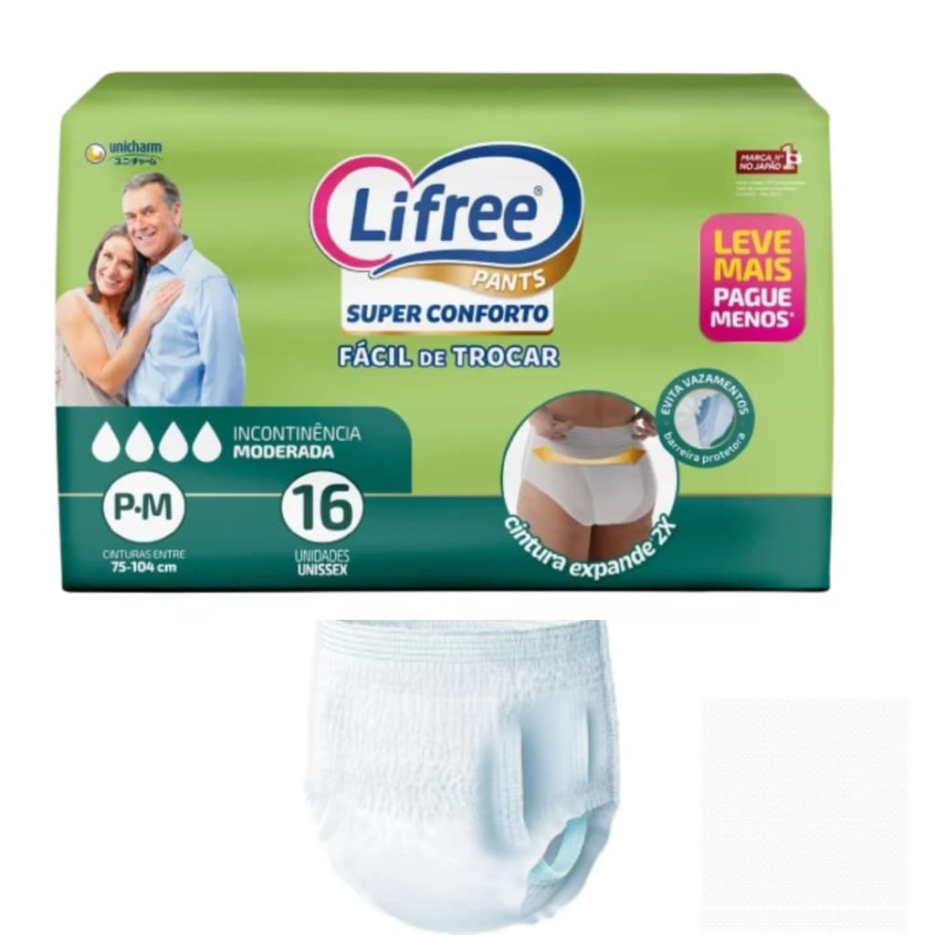 FRALDA-CALCA PANTS LIFREE ADULTO GERIATRICA FRALDA CALÇA  TODOS TAMANHOS