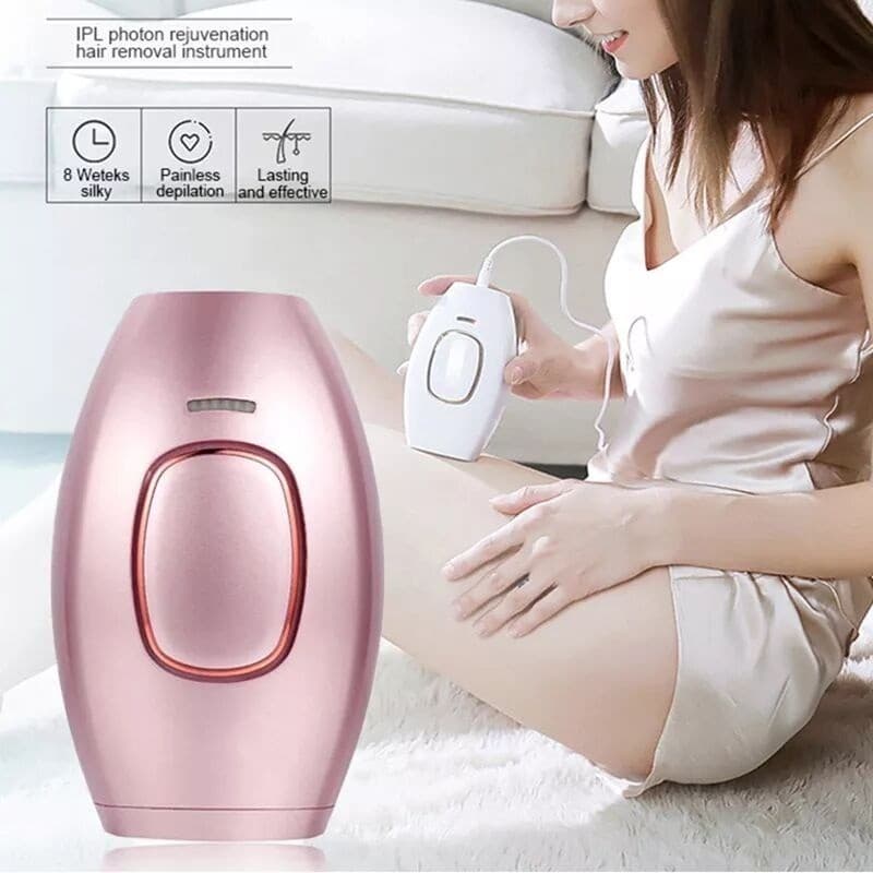 Máquina de depilação a laser de IPL para remoção dos pelos. Indolor, para rosto feminino e corpo Beleza Natural