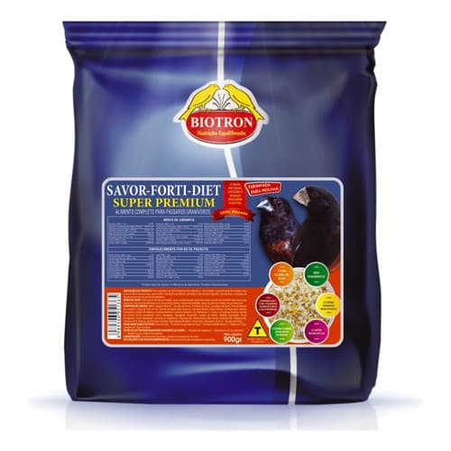 Biotron Farinhada Savor Fort Diet 900g Curió Bicudo P Molhar