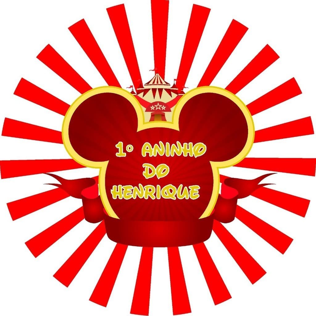 Tapete Em Lona Mickey Circo 2,50 X 2,50 Banner, Envio 48h