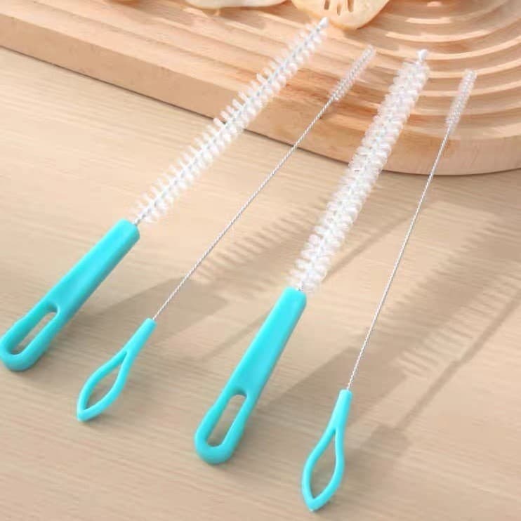 Kit 2 Pecas Escovas de Escova para Limpeza de Canudos Reutilizavel