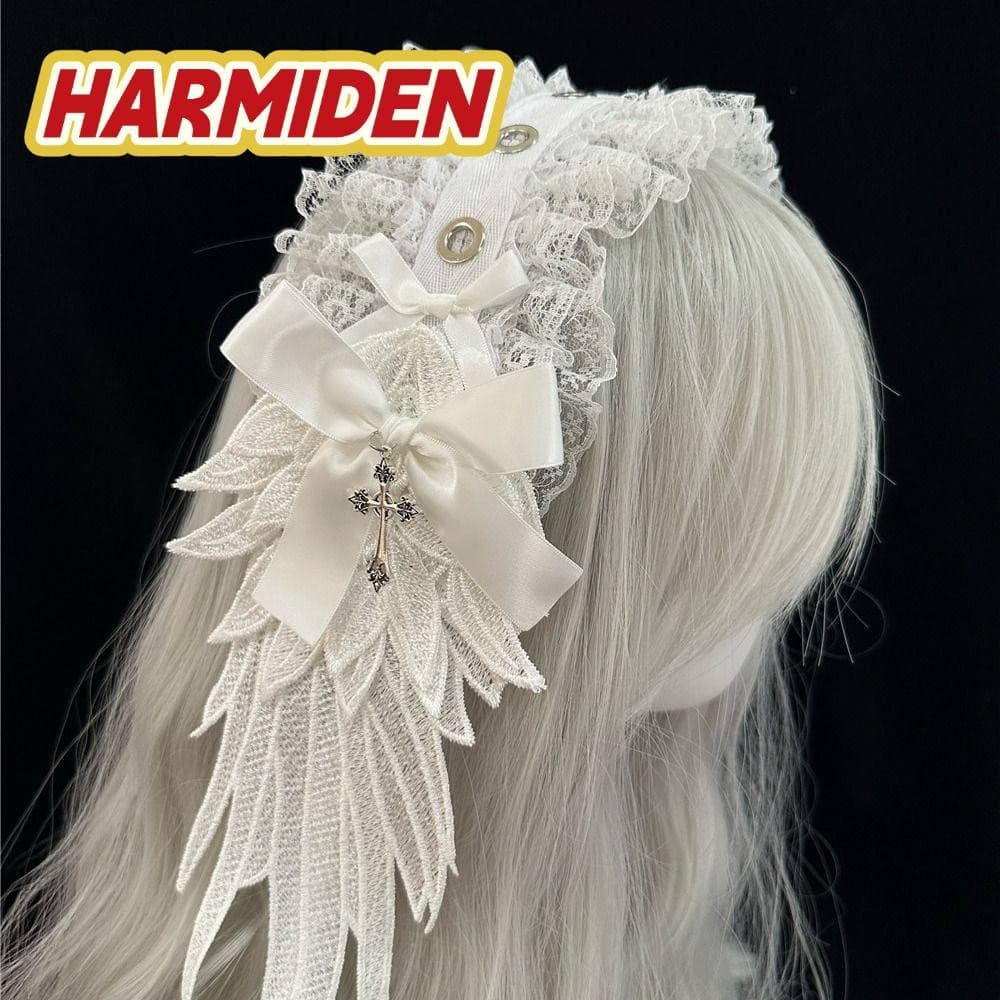 MIOSHOP Tiara Com Orelhas De Gato , Envoltório De Cabeça Para Cosplay Lolita , Chapéu De Renda Laço Feminino