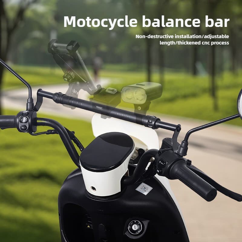 Barra Balanceadora De Motocicleta Haste De Extensão Ajustável Suporte De Telefone Transversal Equilíbrio De Guiador De M