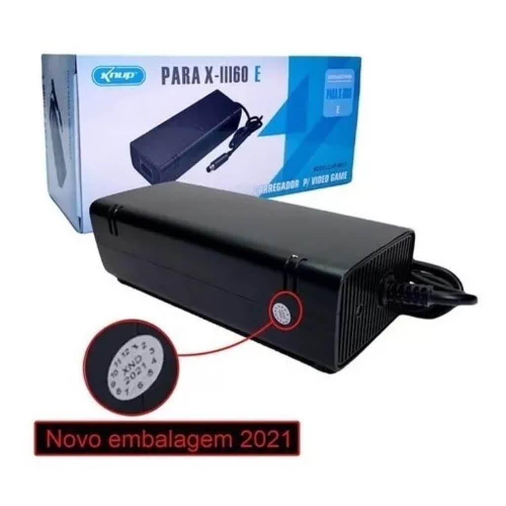 Fonte Para Xbox 360 E 1 Pino Bivolt Cabo De Energia Bivolt Voltagem de entrada 110V 220V7