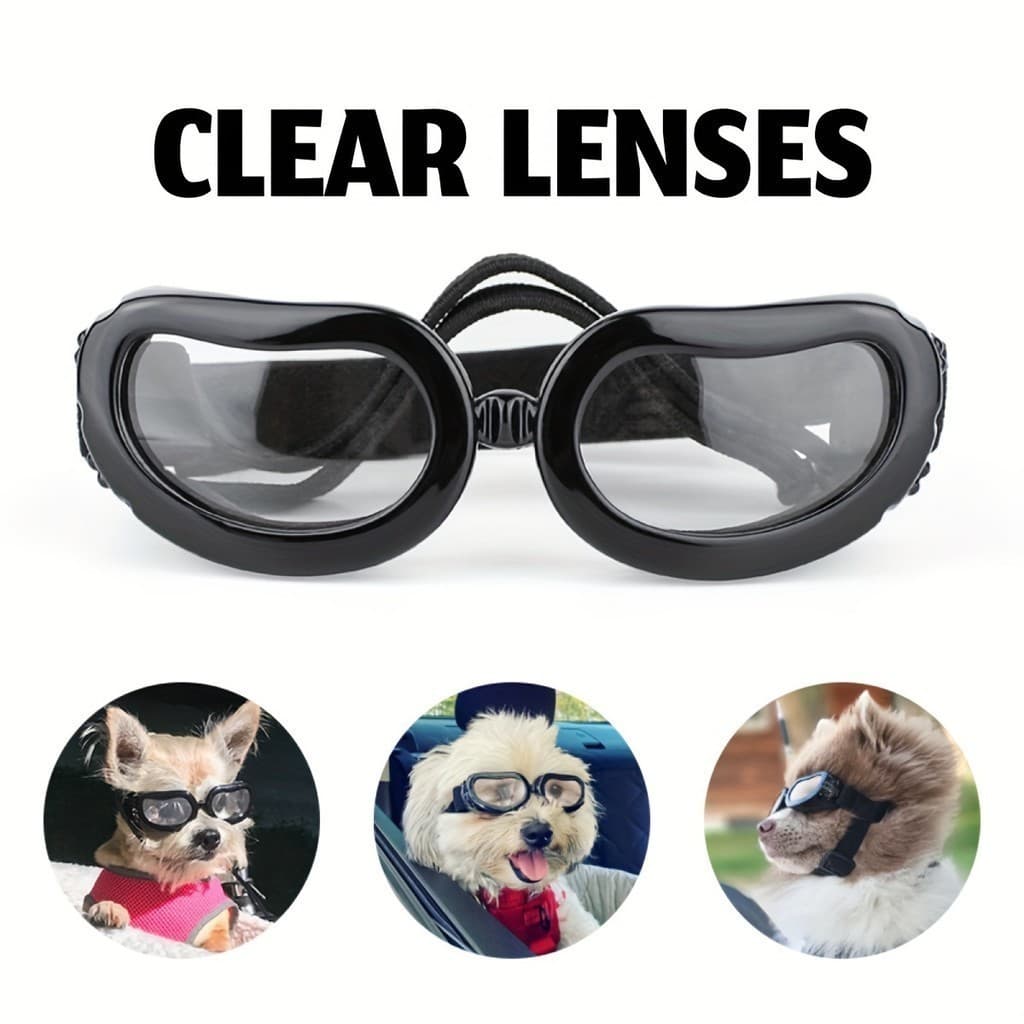 Óculos De Sol Para Cães E Gatos , Proteção Com Alça Ajustável , Anti-UV Todos Os Tamanhos De Raça , Verão Fresco Outdo