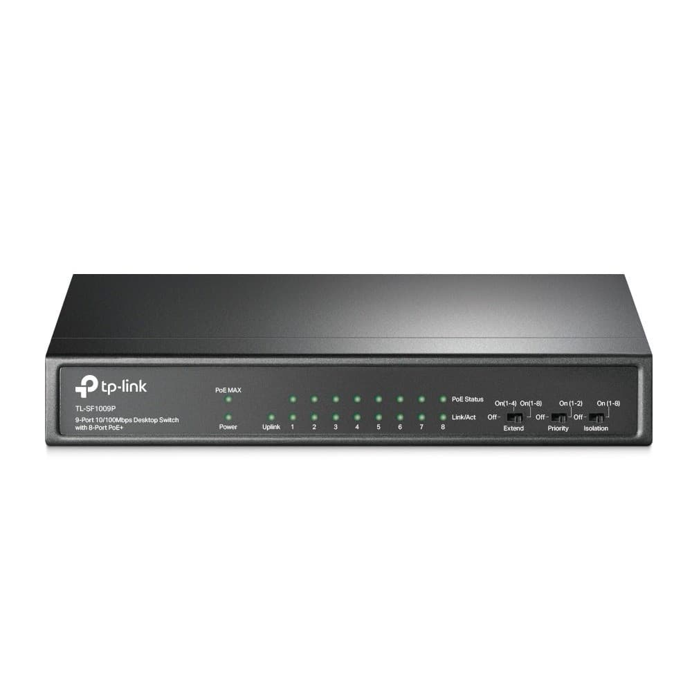 Switch TP-Link TL-SF1009P 9 Portas com 8 Portas PoE+ 10/100MBPS