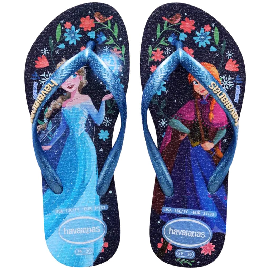Chinelo Havaianas Frozen Slim Princesas Disney Infantil Original