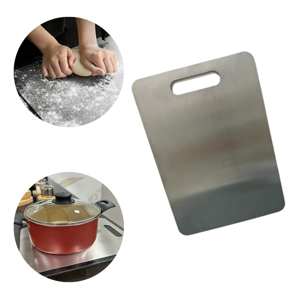 Tábua De Corte Antibacteria Aço Inox -  Higiênica