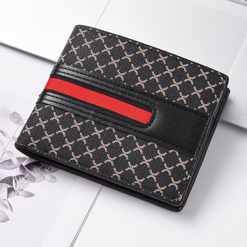 CHENXIAOHONG Carteira Masculina Tri-Fold – Slim, Casual, Vários Slots, Estilo Fashion e Trançada à Mão