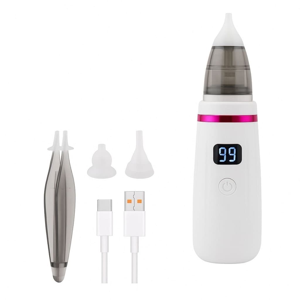 Sugador Aspirador Nasal Elétrico Nariz Ouvido Criança Bebe Recarregavel