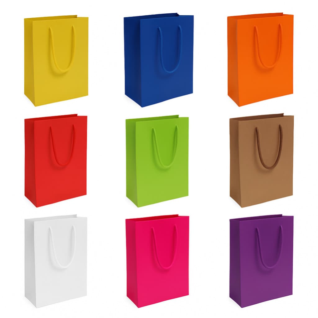 Sacola de Papel 25x17x6cm para Presente e Lembrancinhas kIT 10/20/30/40 Unid - Diversas Cores