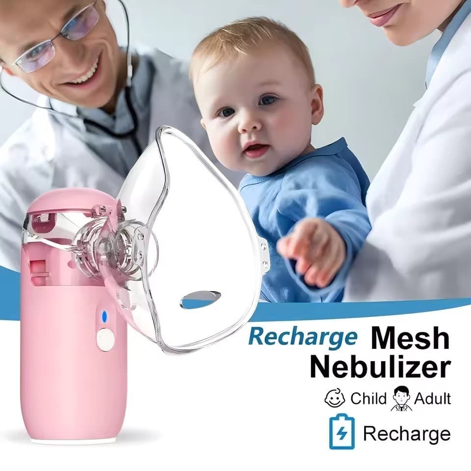 Inalador Ultra-Sônico Portátil Nebulizador Silencioso para Asma Ajustável para Adultos e Crianças
