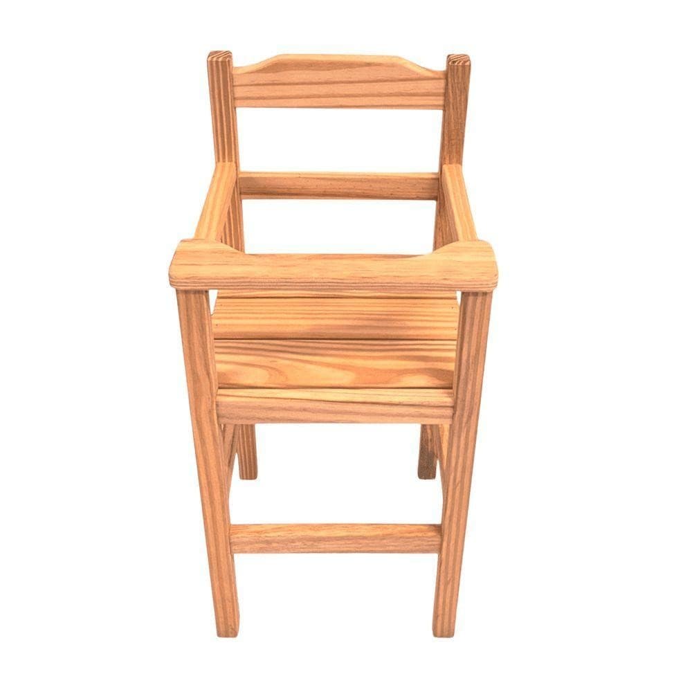 Cadeira Papinha Para Bebê Com Trava Fixa Em Madeira Maciça - Cru - Bege