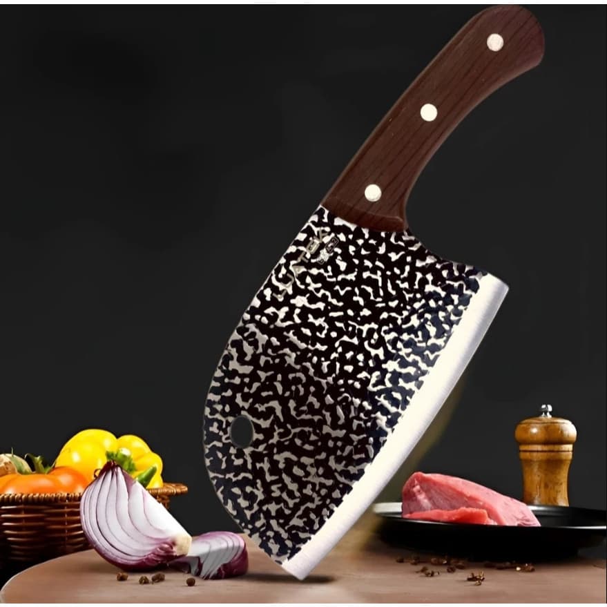 Cutelo de Carne Alto Carbono Faca Osso Pesado Corte Premium Profissional Açougueiro.+zapstoreshop+