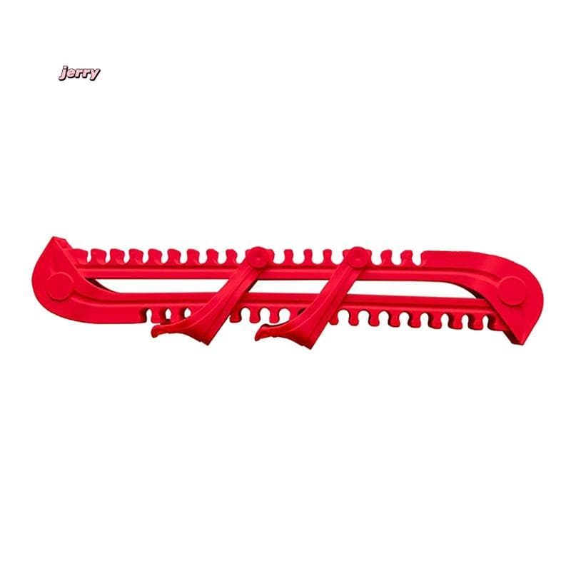 Patins De Gelo Lâminas De Patinação Protetor Sapatos Guardas Capas Práticas Ajustável Caso Lâmina Manga Plástico Vermelh