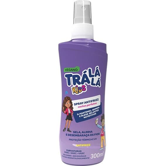 Spray Anti Frizz Cachos Perfeitos Com Proteção Térmica 300ml Trá Lá Lá Kids