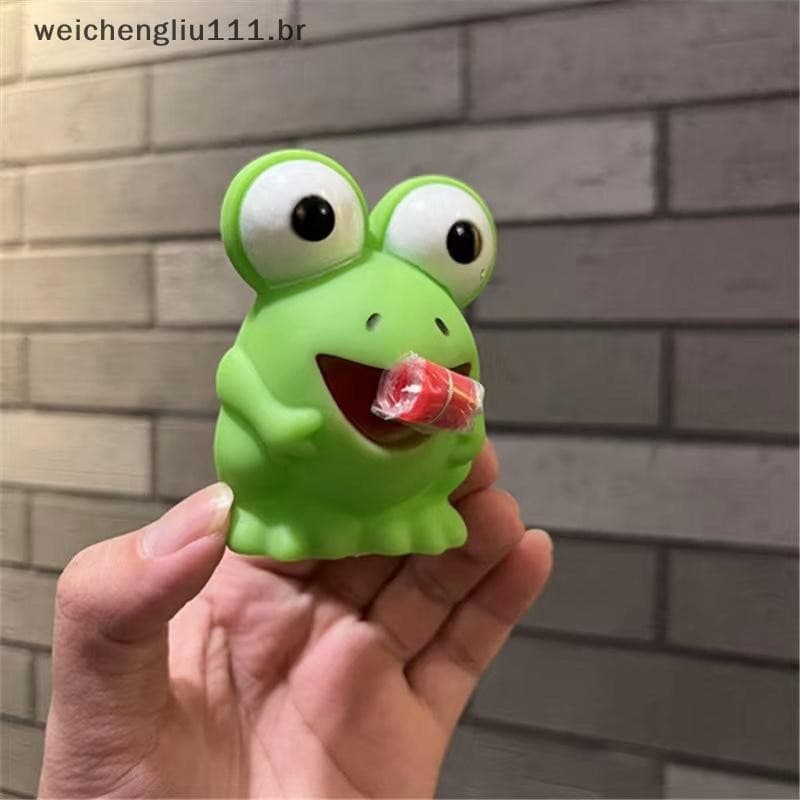 # weicheng Crianças Criativas Brinquedos Depressão Pitada Sapo Colando Língua Para Fora Aliviar O Estresse Presentes De 