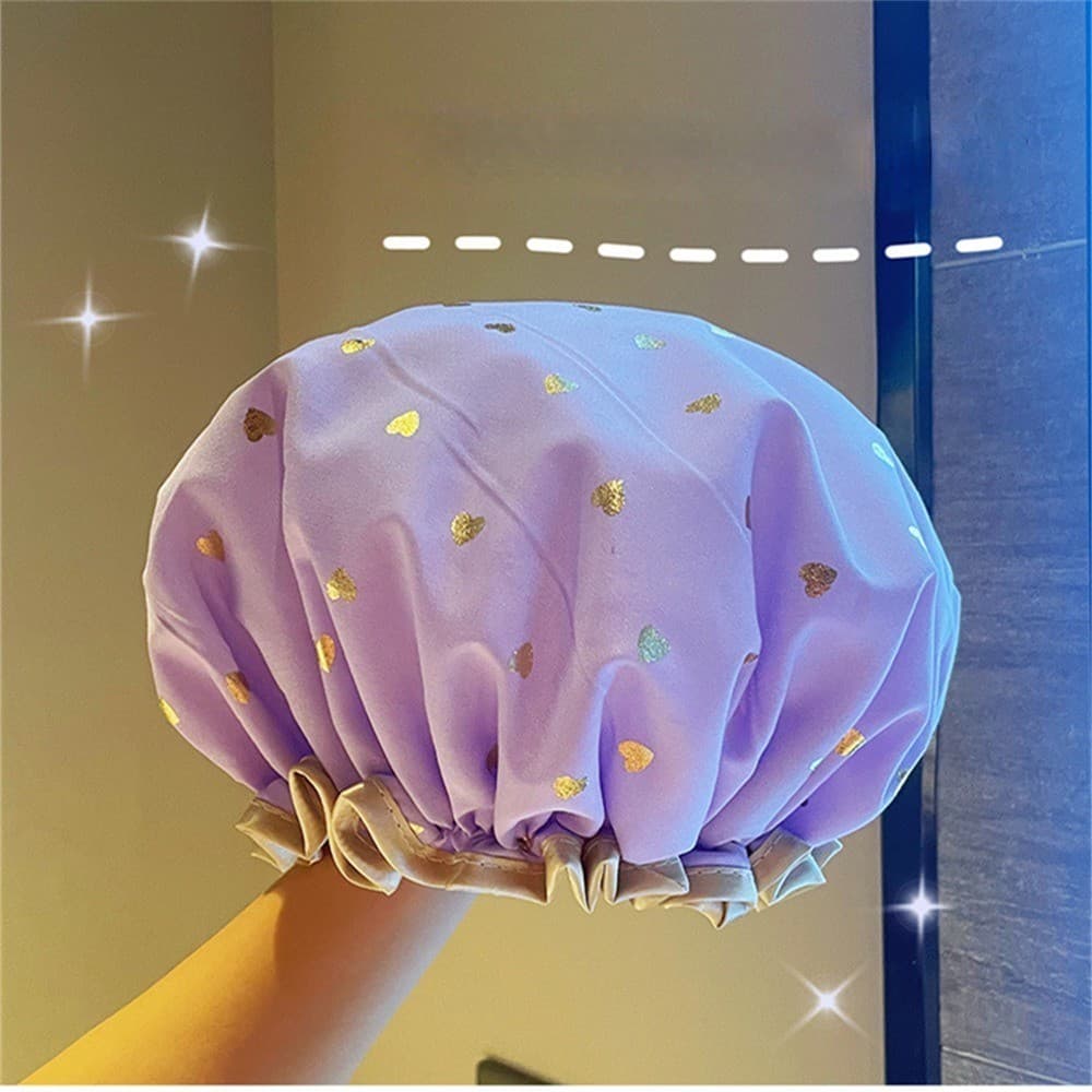 Touca de Banho de Camada Dupla Plastificada Moda Amor