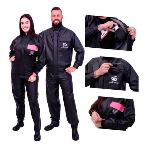 Capa De Chuva Motoqueiro Motoboy Moto Conjunto Impermeável