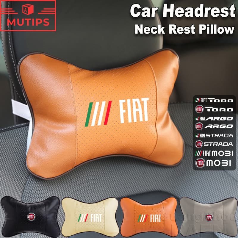 Travesseiro De Descanso De Pescoço Para Encosto De Cabeça De Carro Fiat Almofada De Couro PU Argo 500 Strada Mobi Bravo 