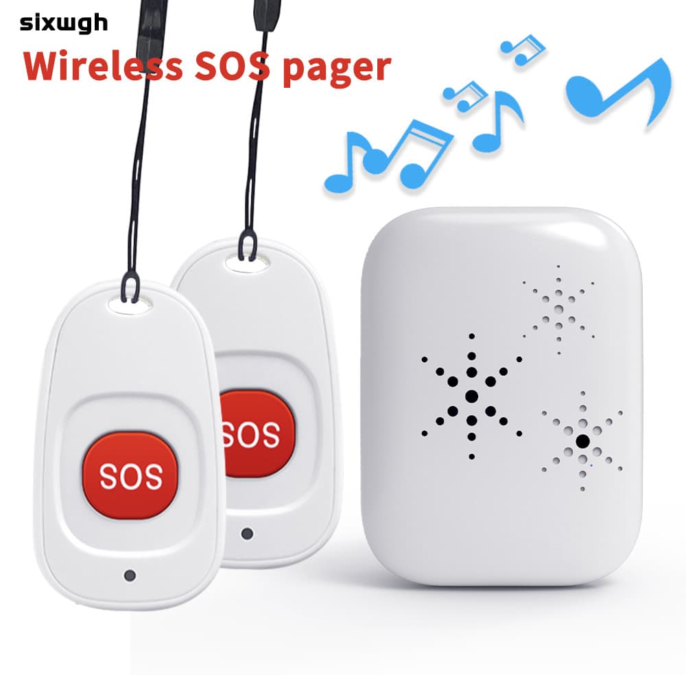 Botão SOS Pager De Cuidador Sem Fio , De Emergência Para Idosos , Ajuda Remota , Campainha Chamadas Do Paciente