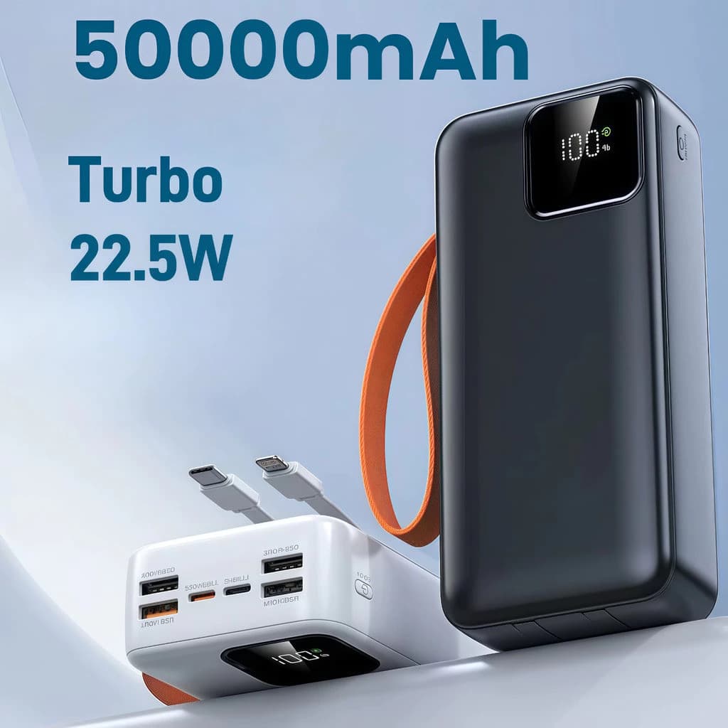 Carregador Portátil grande 50000mah/30000mah/2000mah/10000mah Turbo 22,5W PD carregamento ultrarrápido