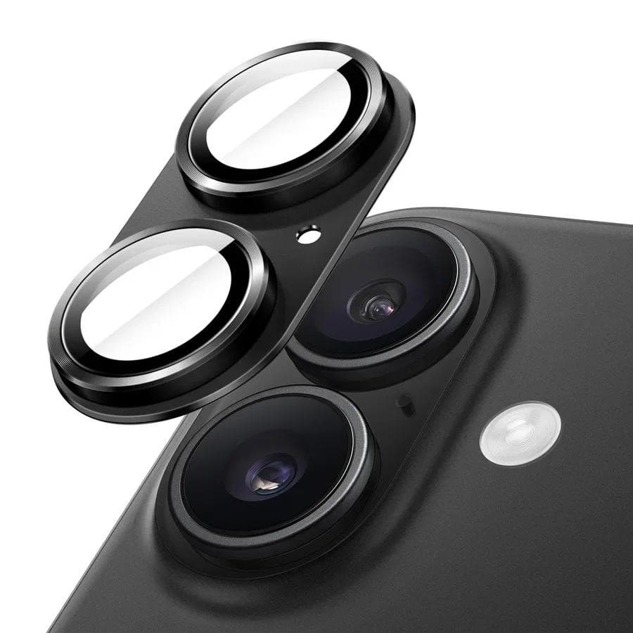Vidro Protetor De Lente De Câmera Armadura De Metal Preto Para IPhone 17 Pro Max 16 Plus Película Protetora Traseira 15 