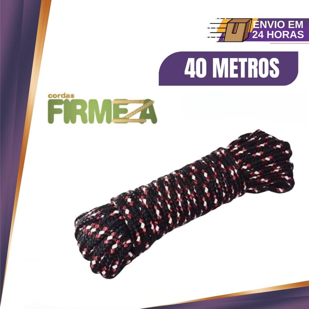 40 Metros Corda para Carga de Caminhão Balanço Cobertura Pintura Construção Serviços Gerais  - 8mm