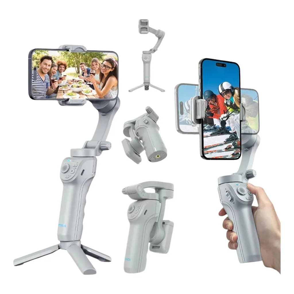 Estabilizador De Imagem Celular Gimbal 3 Eixos Cinza