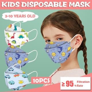 3-10 Anos 4pcs 3D Crianças design Coreano KF94 Máscara Infantil