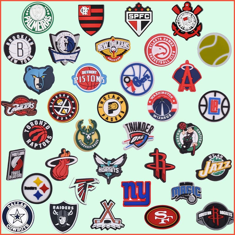 Decoração De Sapato Para Alfinetes De Tamanco , Caixa De Futebol , Botão DIY