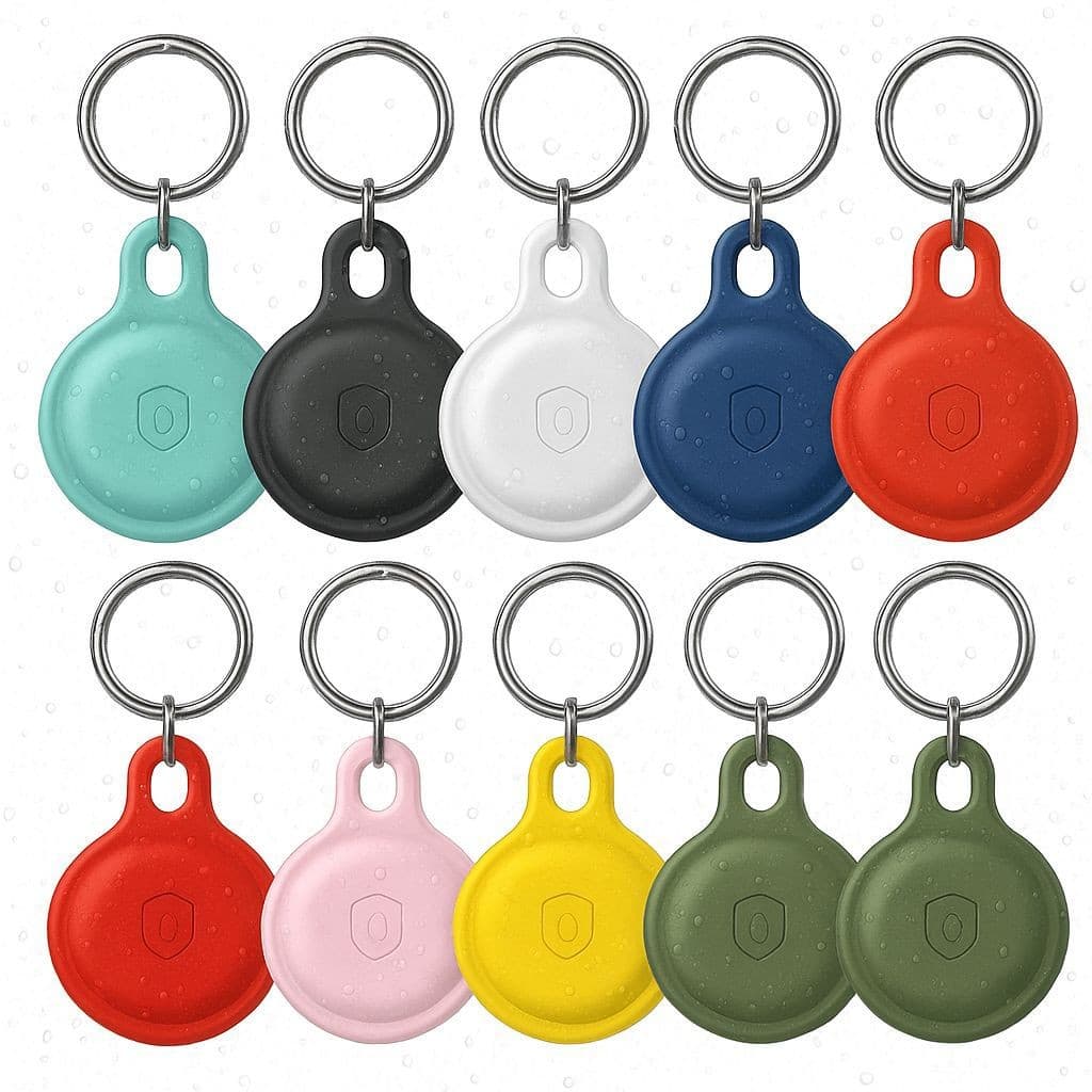 Kit 5 Capas Case Para Airtag Chaveiro A Prova D'água Capinha Silicone Cores Sortidas