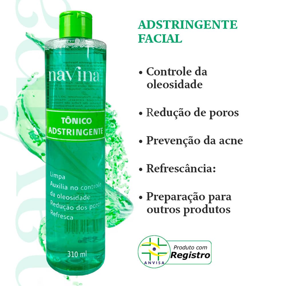 Loção Tônica Adstringente Navina 310ml 4 Em 1 Skin Care Momento De Aplicação Dia/noite Tipo De Pele Todo Tipo De Pele