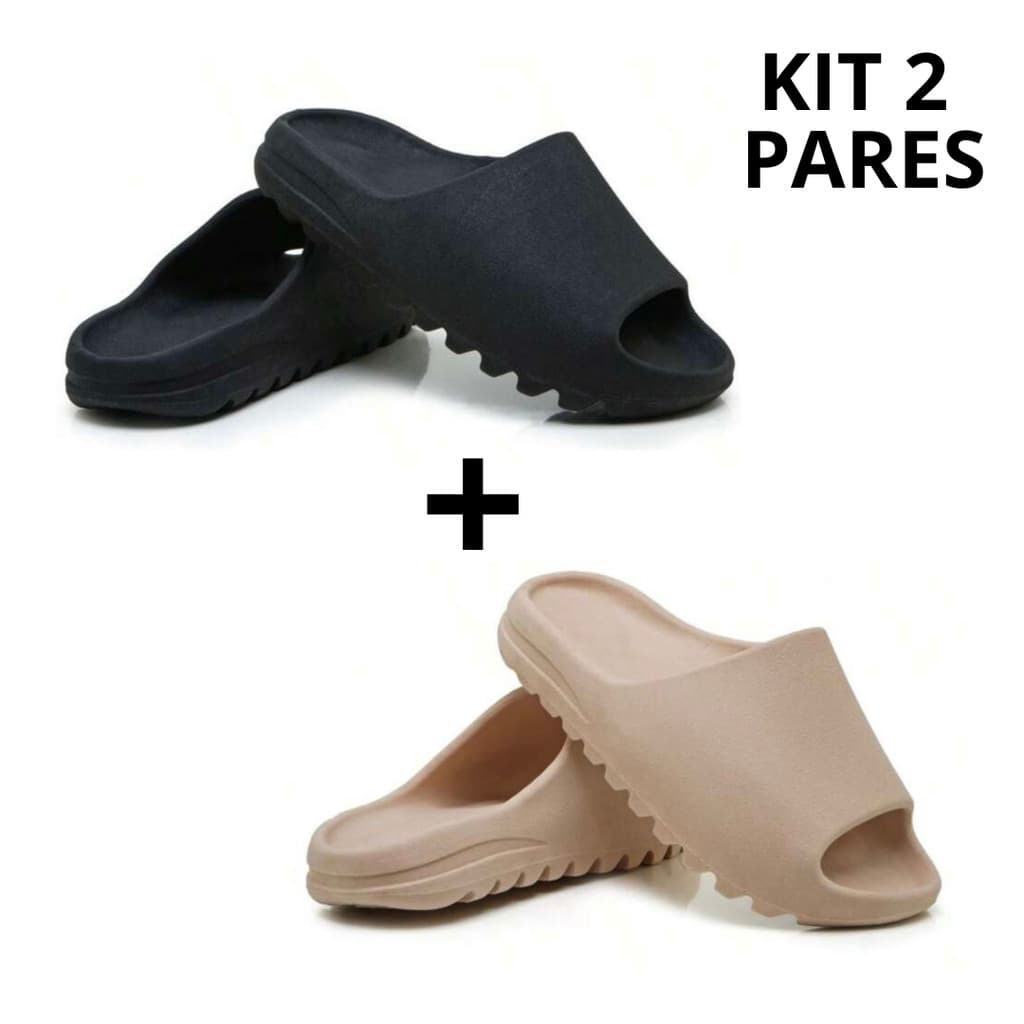 Kit 2 Pares Chinelo Masculino Feminino Nuvem Slide Lançamento Leve Confortável Ortopédico