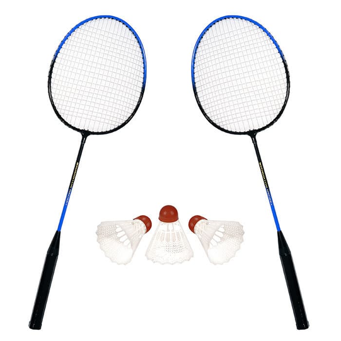Kit Badminton Completo com 2 Raquetes e 3 Petecas Esporte e Diversão