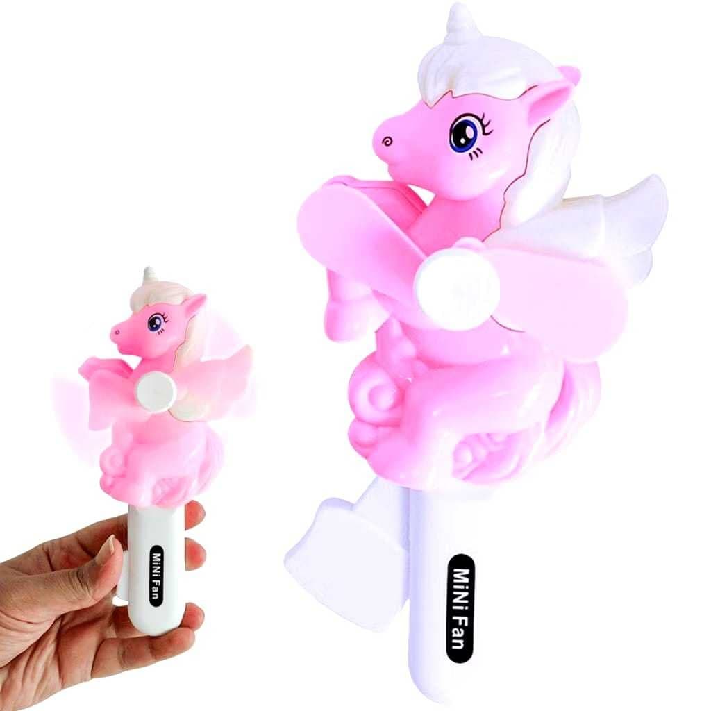 Mini Ventilador de Unicórnio Portátil manual Infantil para o verão Dia das Crianças