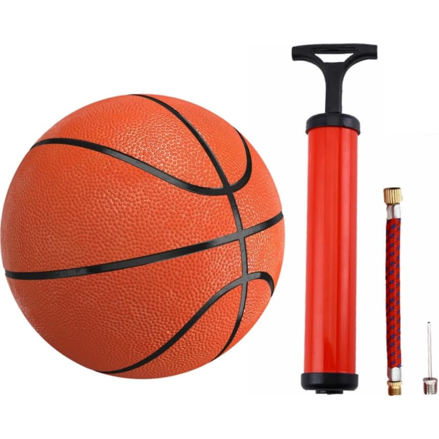 Kit Bola de Basquete Oficial + Bomba de Ar Basketball Profissional para Quadra e Lazer