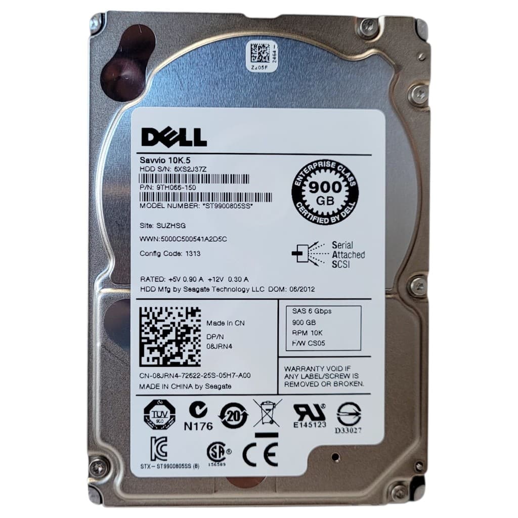 Disco Rígido Interno Hd Dell 900gb Sas 10k 2,5 08jrn4 Seagate St9900805ss