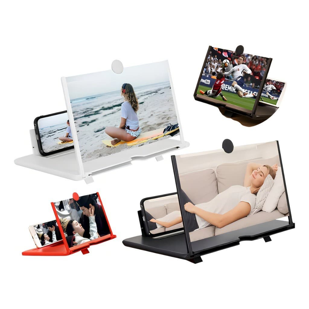 Lente De Aumento Tela 3d Suporte Ampliadora Zoom Celular 12 polegadas