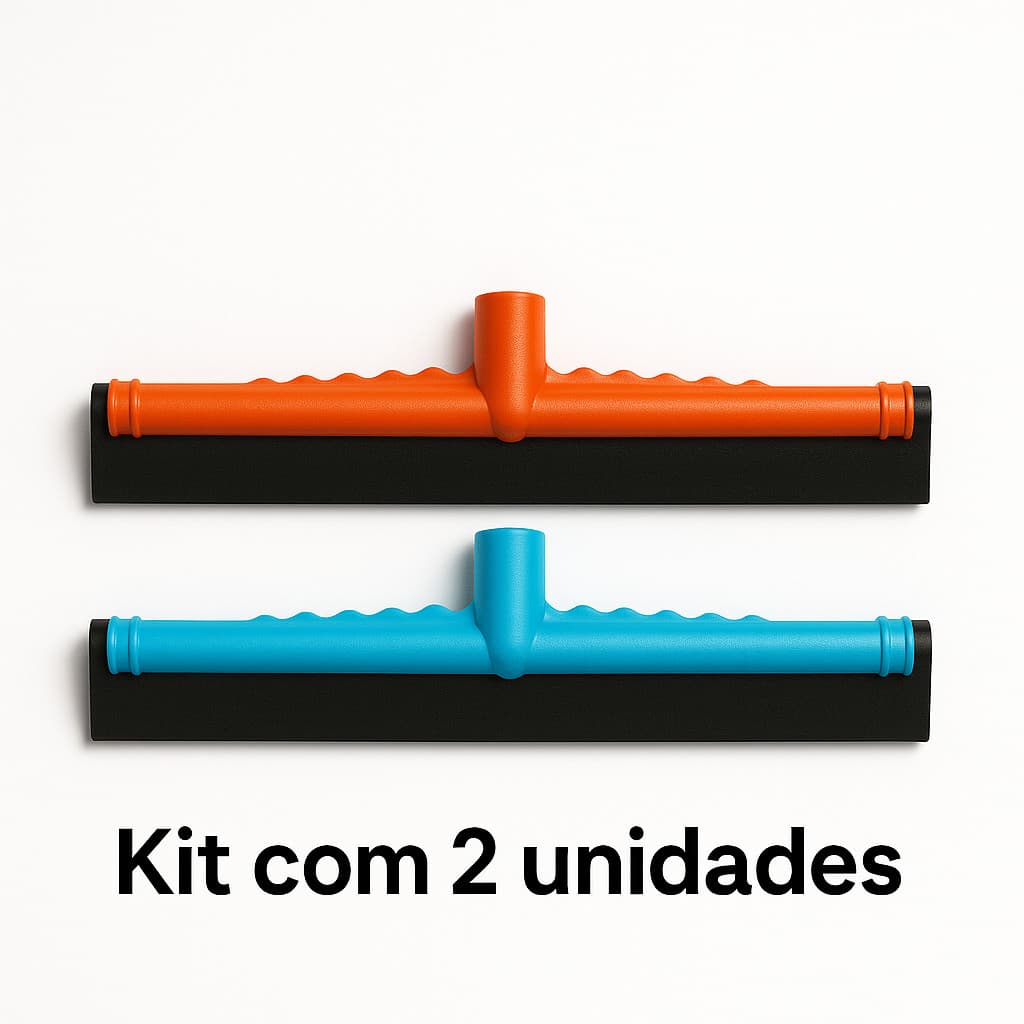 Kit 2 Unidades Rodo de Plástico 40cm Jacaré Sem Cabo Prático, Resistente e Econômico Pronta Entrega