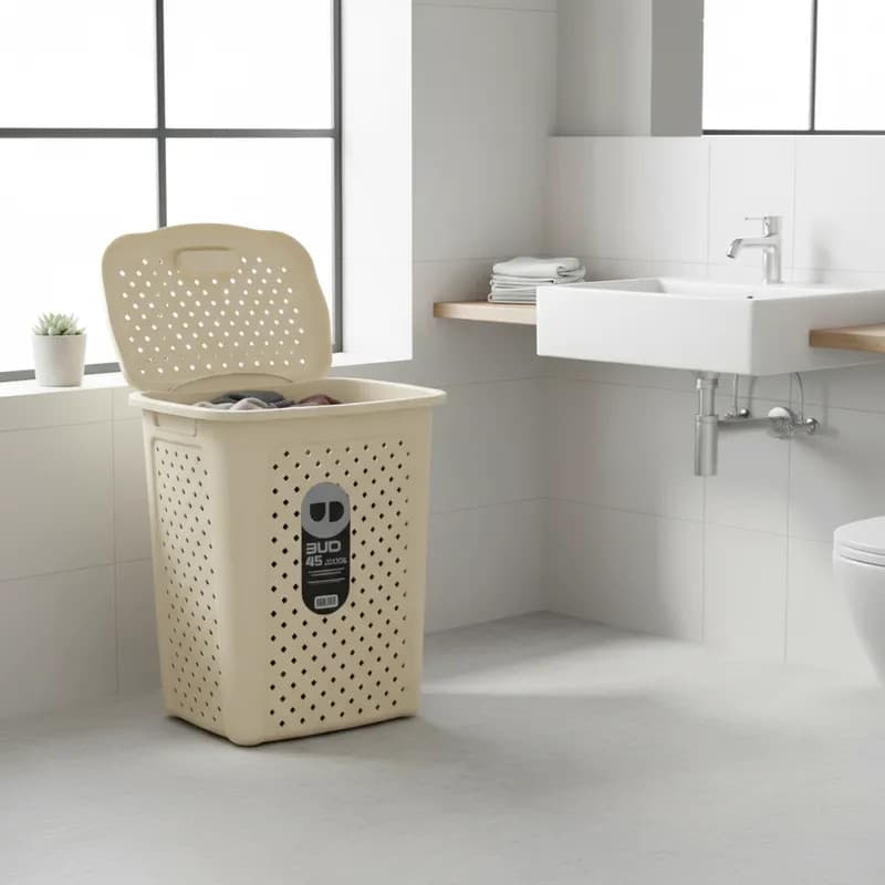 Cesto de Roupa 45L Organizador Roupa Suja Grande com Alça Resistente