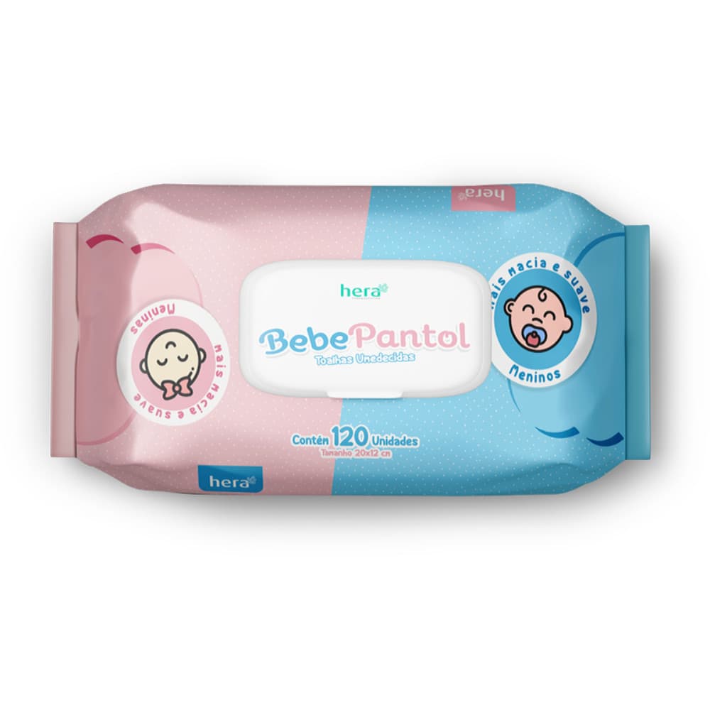 Toalhas Umedecidas BebePantol 120 unidades Hera
